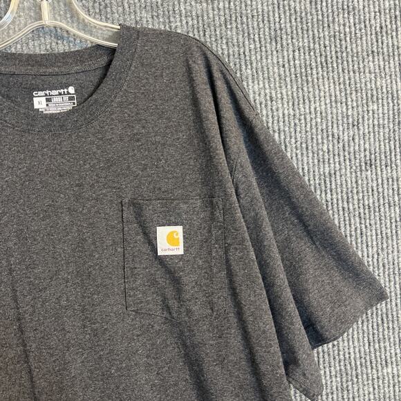 Carhartt Mens Pocket Tee Size XL Gray Loose Fit Short Sleeve Crew Neck Work Wear - Picture 2 of 8